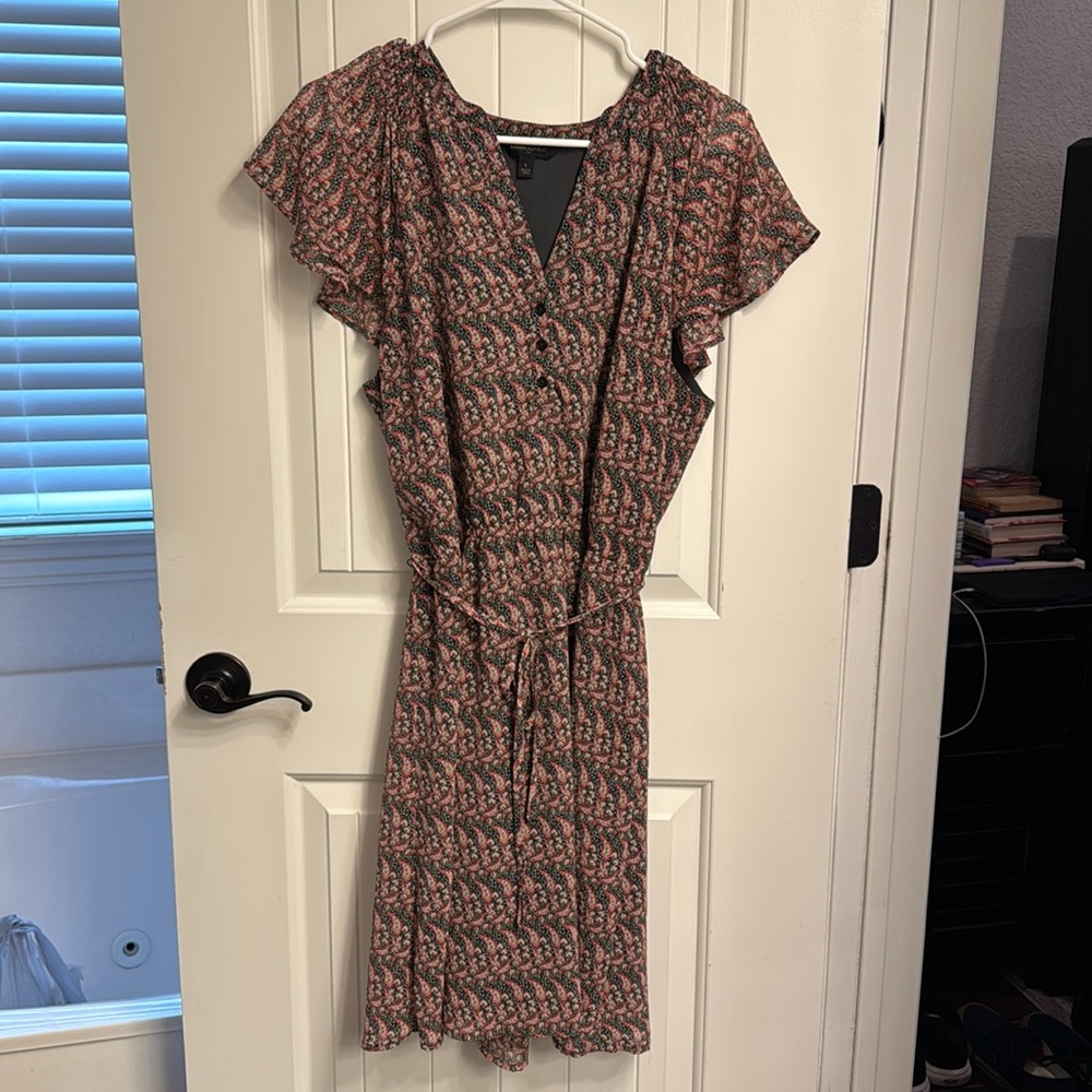 Banana Republic Factory Paisley/Floral Patterned Dress